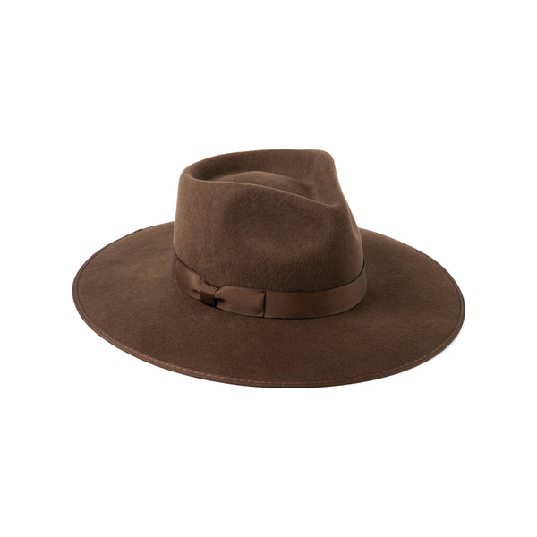 Espresso Rancher - Wool Felt Fedora Hat in Brown