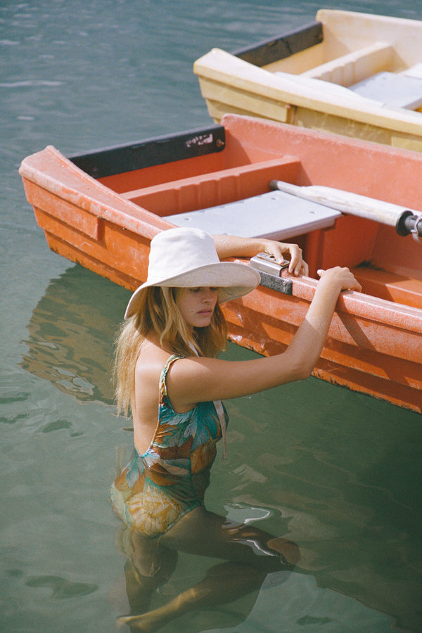 Summer Bucket - Linen Bucket Hat in White