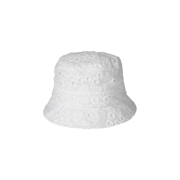 Voyage Bucket - Cotton Bucket Hat in White