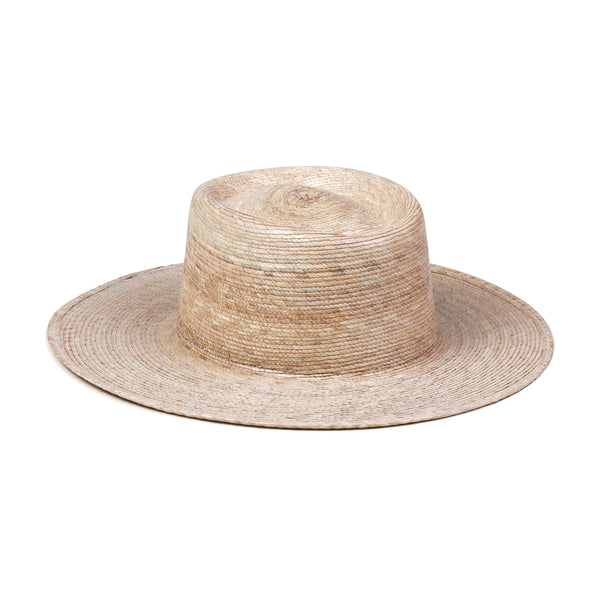 Mens Palma Boater - Straw Boater Hat in Natural