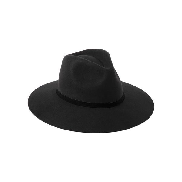 Mens The Grove - Wool Felt Fedora Hat in Black