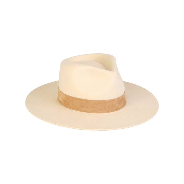 Mens The Mirage - Wool Felt Fedora Hat in White