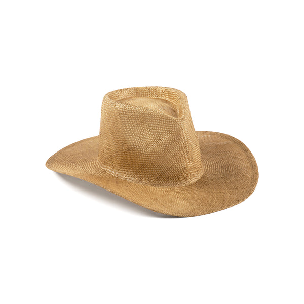 Womens The Oasis - Straw Fedora Hat in Brown