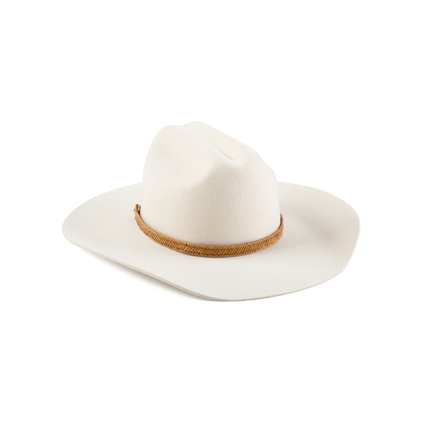 Mens The Ridge - Wool Felt Cowboy Hat in White